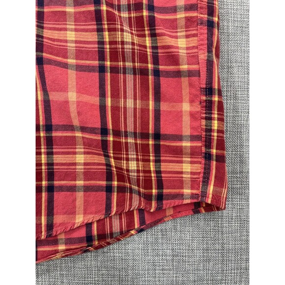 Vintage Eddie Bauer Button Down Men's Large Plaid Pocket 100% Cotton - Picture 10 of 16